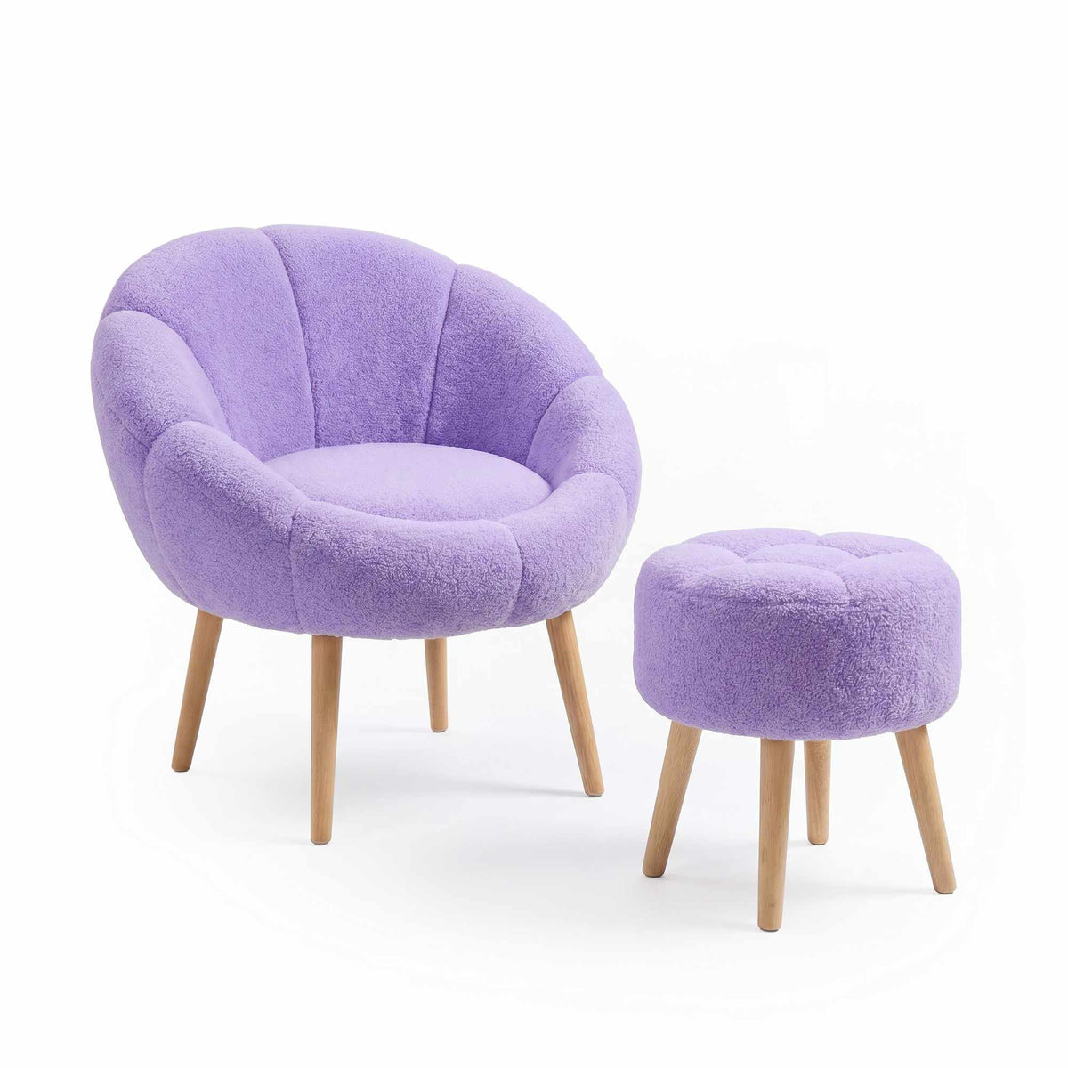 Πολυθρόνα & Υποπόδιο Σετ (2 Τεμάχια) Lilac 251BLS1147
