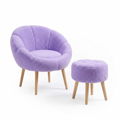 Πολυθρόνα & Υποπόδιο Σετ (2 Τεμάχια) Lilac 251BLS1147