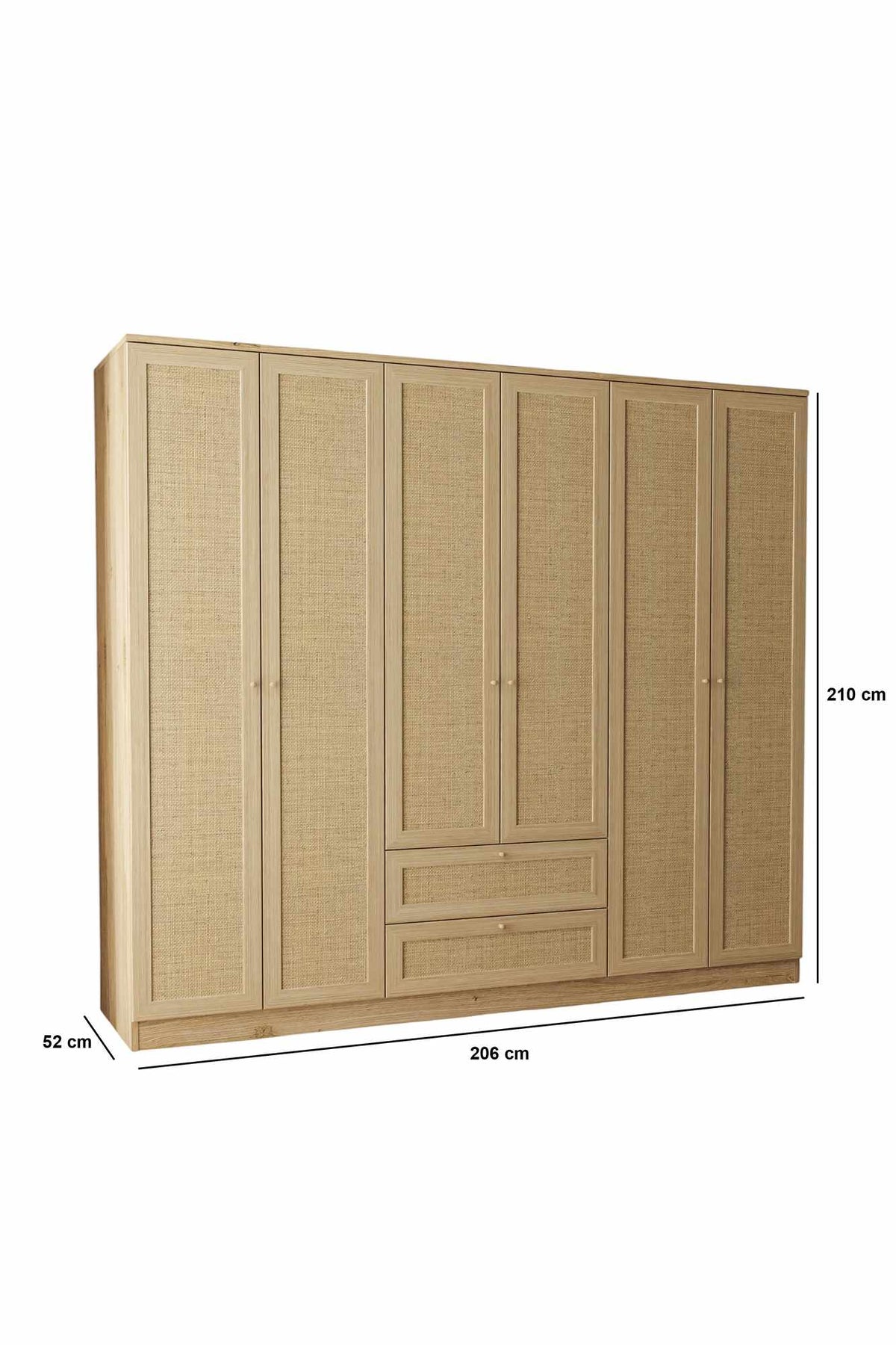 Ντουλάπα 206x210x52 εκ Μπεζ 260ETH1314