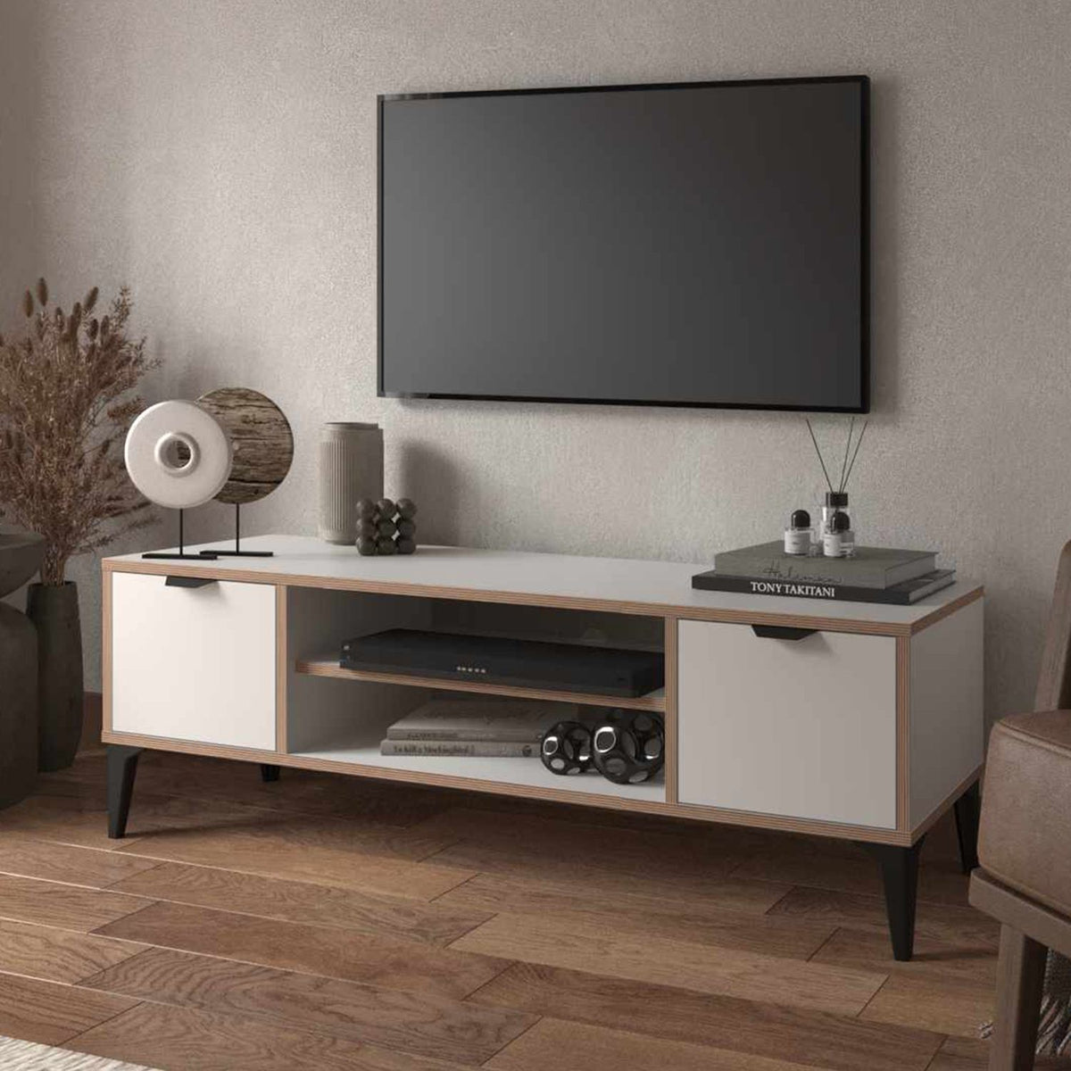 Έπιπλο Τηλεόρασης TV Βάση Σύνθεση Λευκό | 260ETH1701