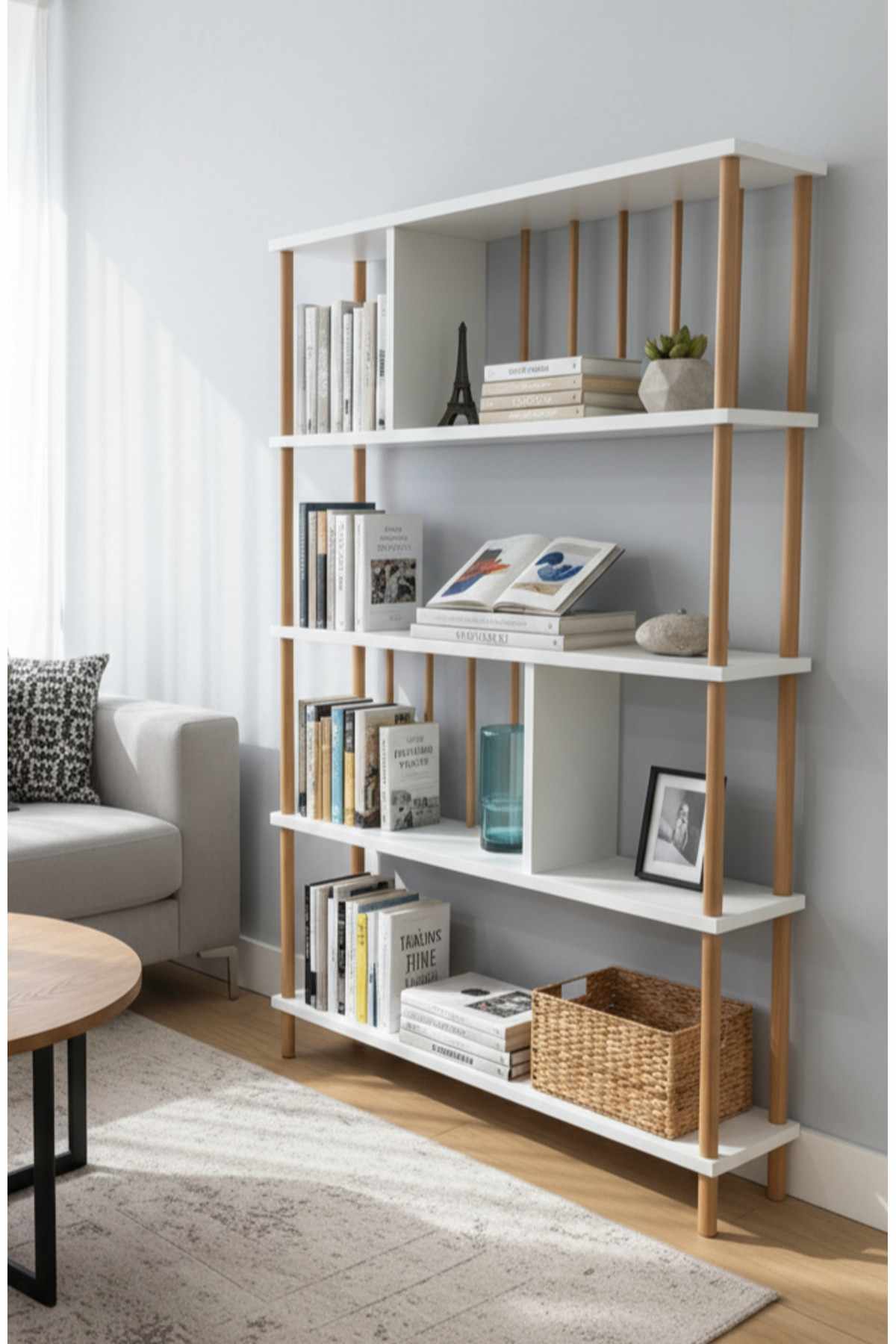 Βιβλιοθήκη Λευκό 90x137x20 εκ 276TDB1138