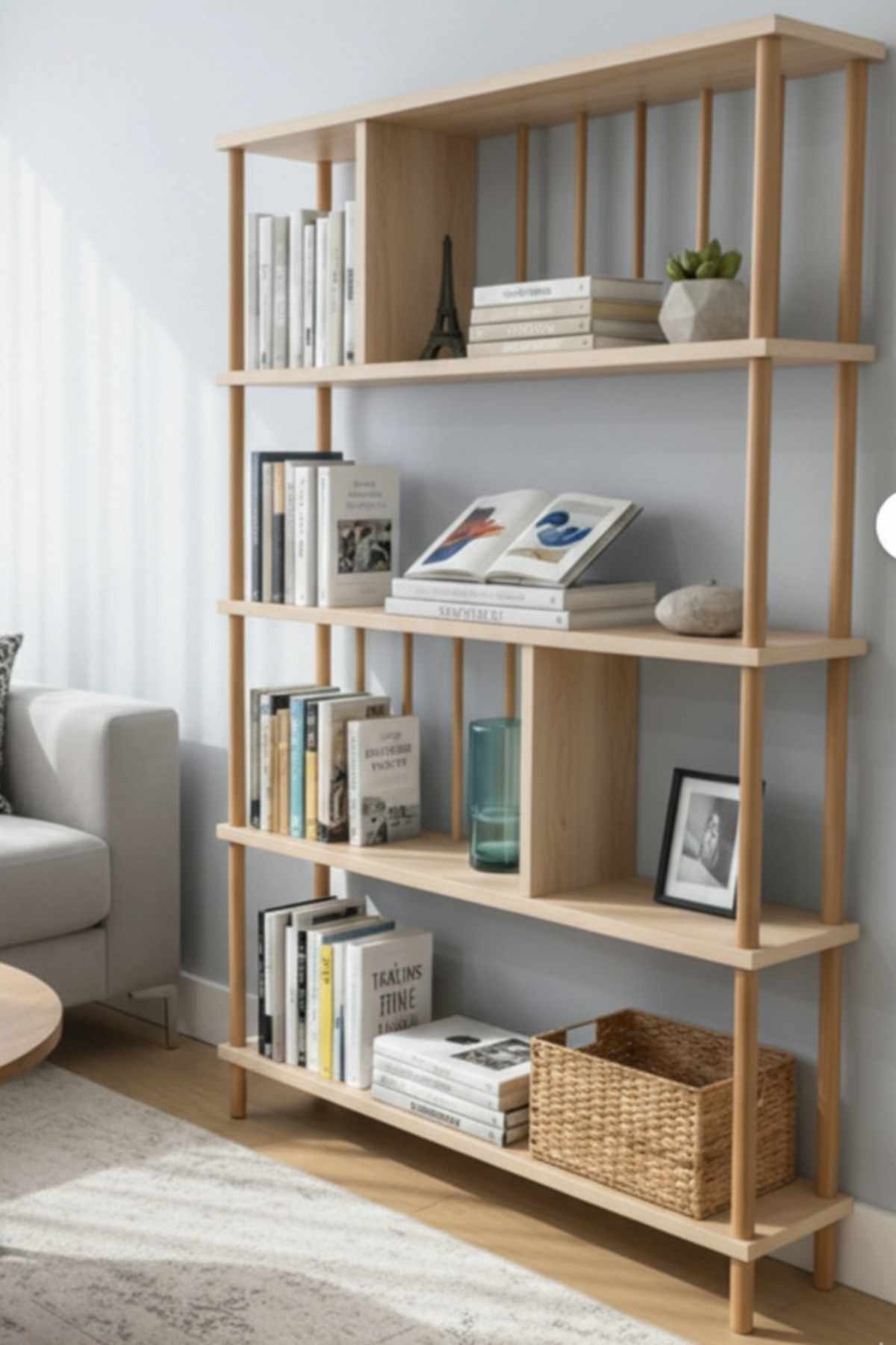 Βιβλιοθήκη Δρυς Sapphire 90x137x20 εκ 276TDB1140