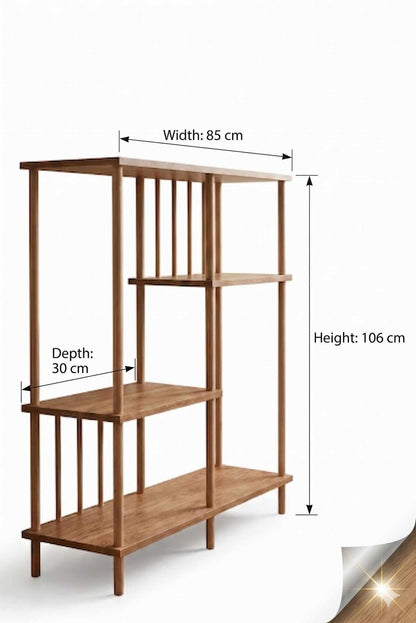 Βιβλιοθήκη Πεύκο 85x106x30 εκ 276TDB1194