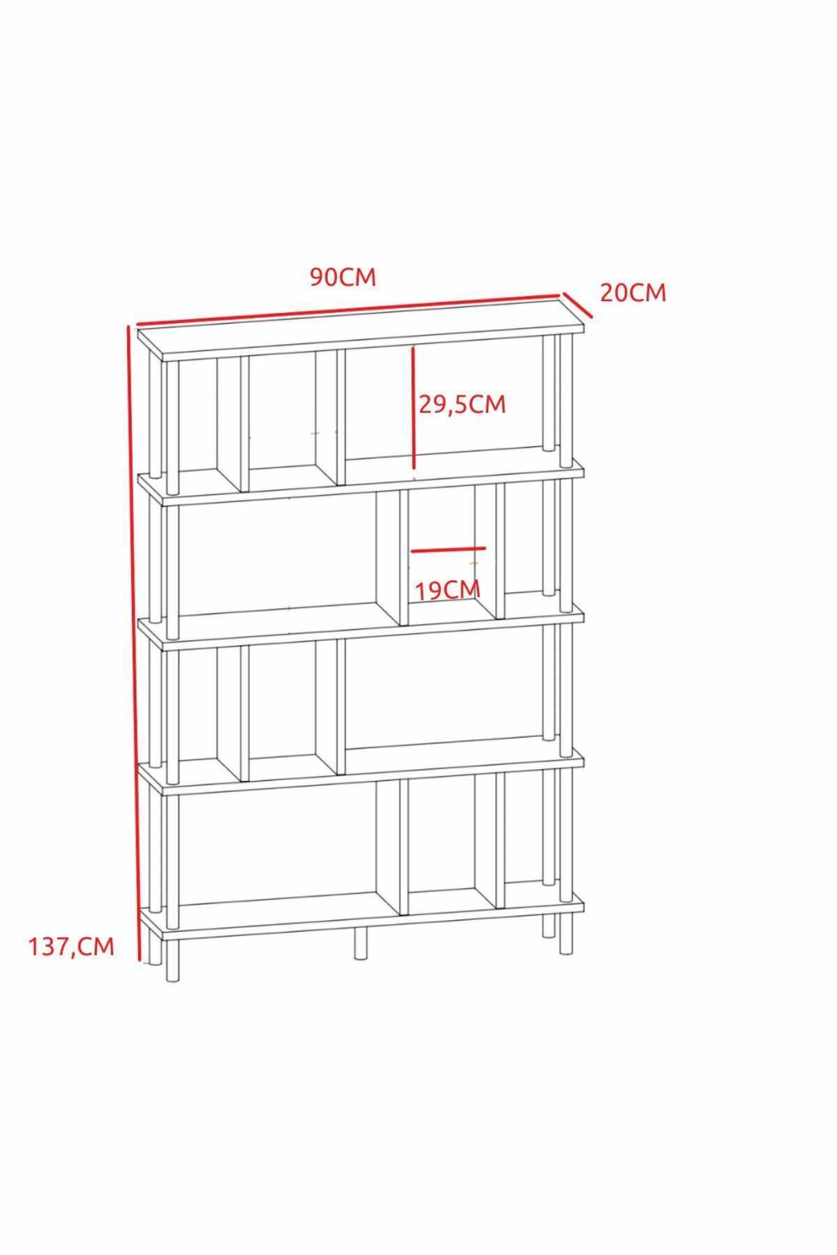 Βιβλιοθήκη Λευκό 90x137x20 εκ 276TDB1250