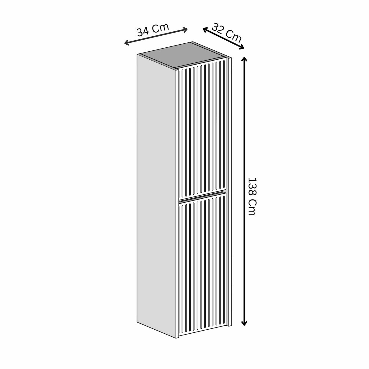 Έπιπλο Μπάνιου σε χρώμα Μαύρο, 280MBR1140.