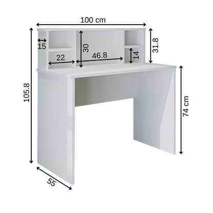 Γραφείο Υπολογιστή και Μελέτης Λευκό 100x105.8x55 εκ 283VLN1317
