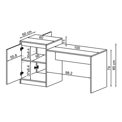 Τραπέζι Κουζίνας Νησίδα Πεύκο Ανθρακί 160x85x60 εκ 283VLN1395