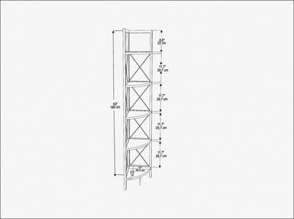 Βιβλιοθήκη 30,5 × 33 × 160 εκ. Μαύρο GR322RTC1107