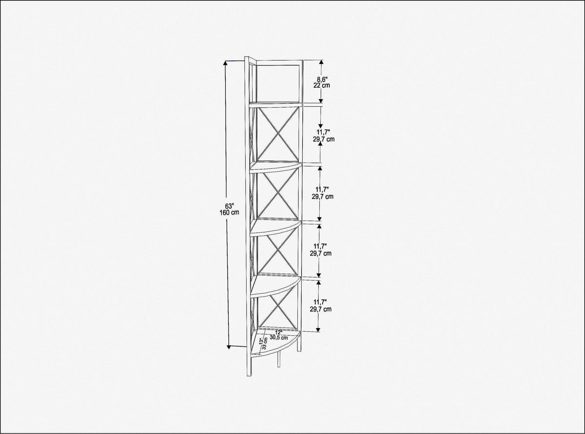 Βιβλιοθήκη 30,5 × 33 × 160 εκ. Λευκό GR322RTC1109