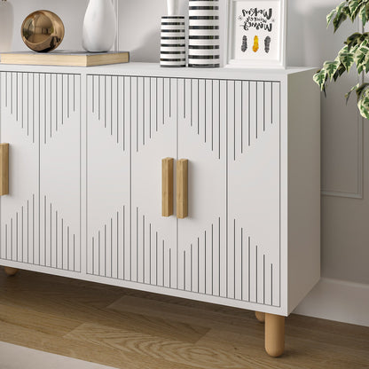 Μπουφές Λευκό 120x29,6x73,6cm | 327ODS1301