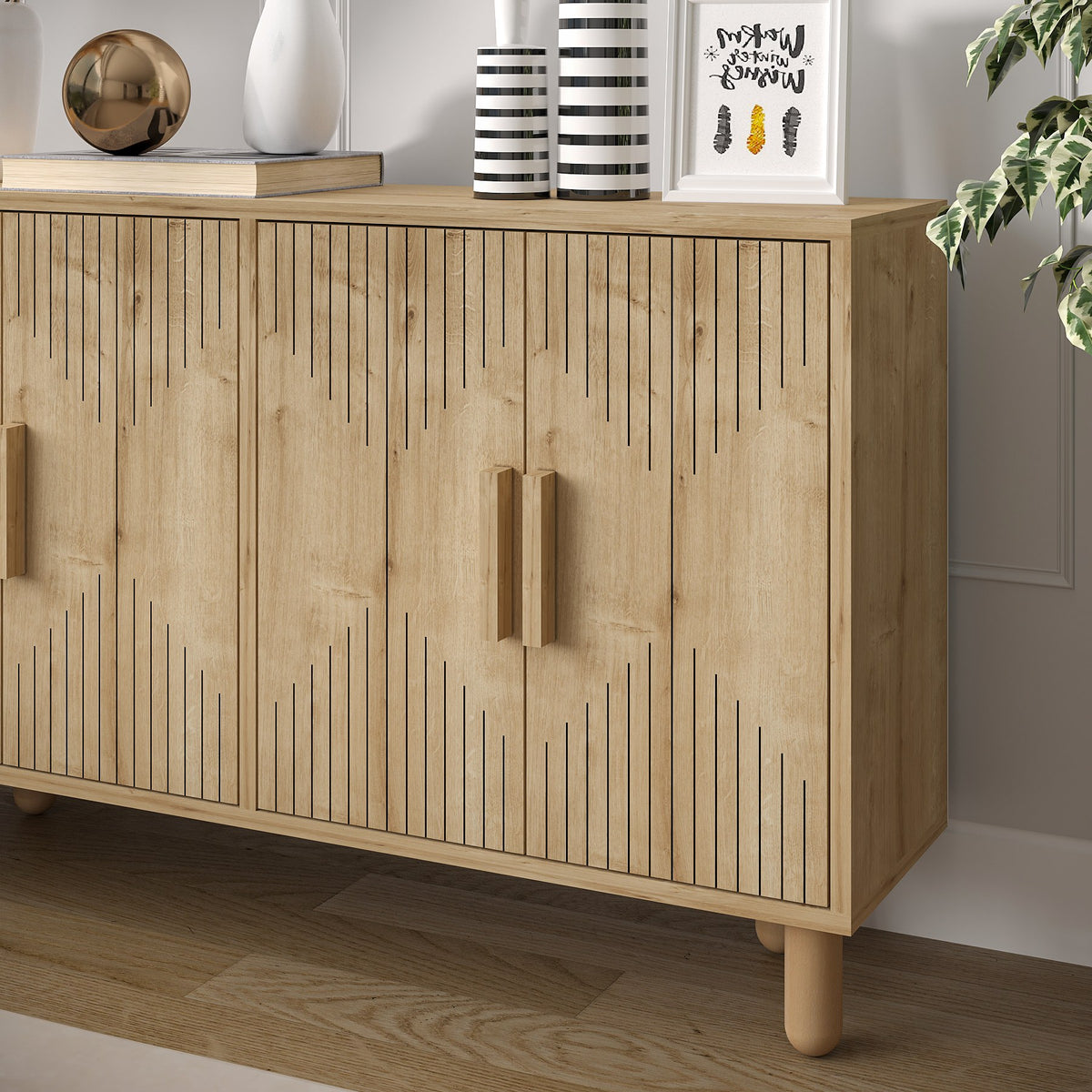 Μπουφές Saphire Δρυς 120x29,6x73,6cm | 327ODS1302
