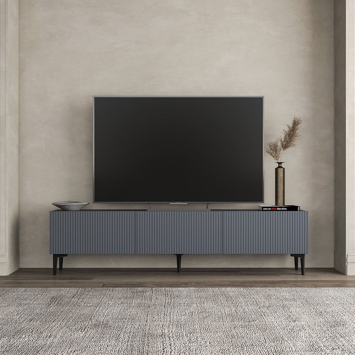 Έπιπλο Τηλεόρασης TV Βάση Σύνθεση Ανθρακί | 327ODS1307