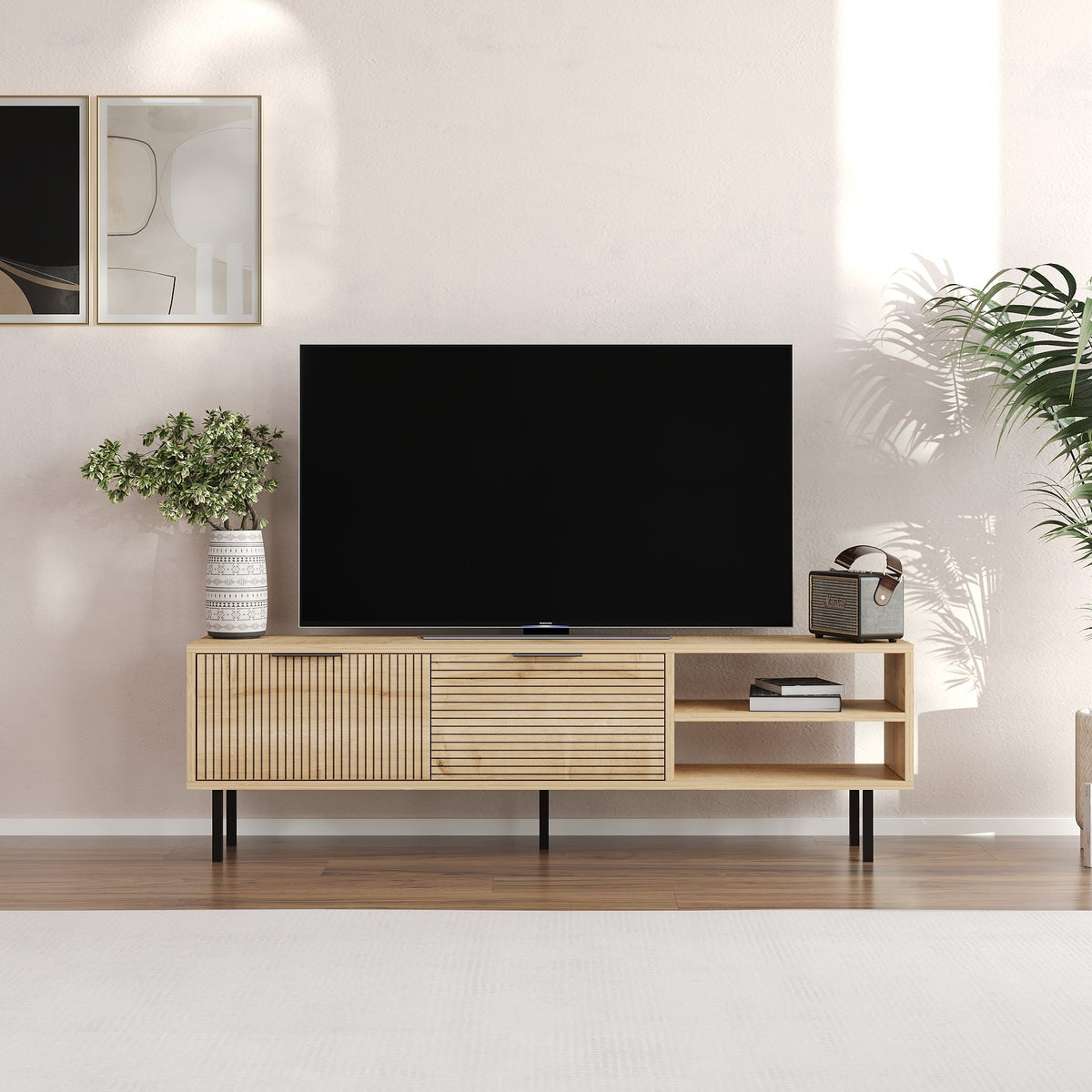 Έπιπλο Τηλεόρασης TV Βάση Σύνθεση Sapphire Δρυς | 327ODS1323