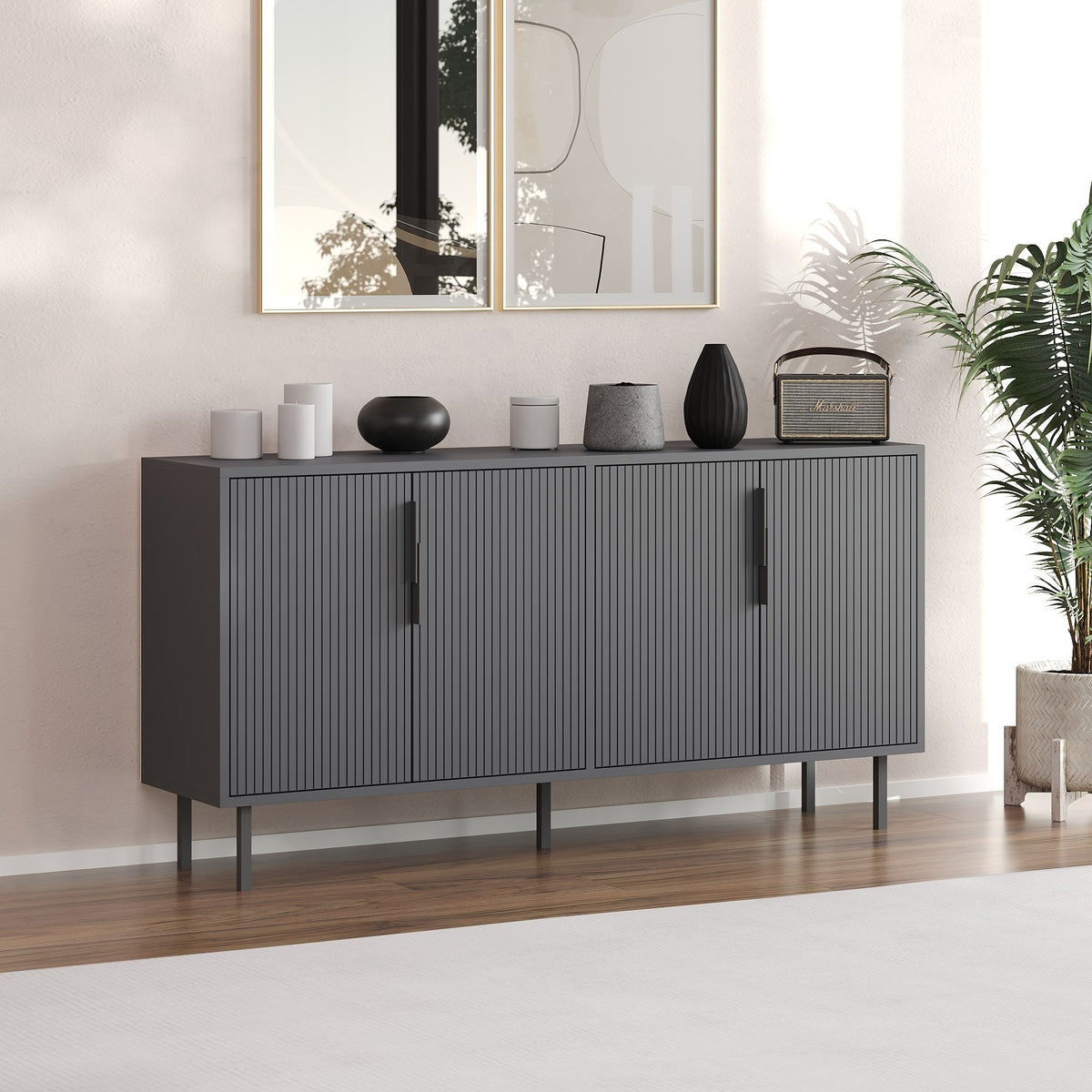 Μπουφές Ανθρακί 150x36x75cm | 327ODS1333