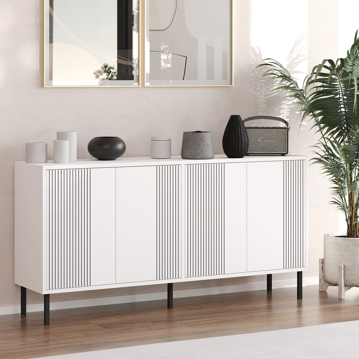 Μπουφές Λευκό 150x36x75cm | 327ODS1337