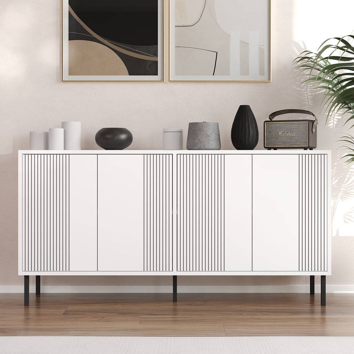 Μπουφές Λευκό 150x36x75cm | 327ODS1337