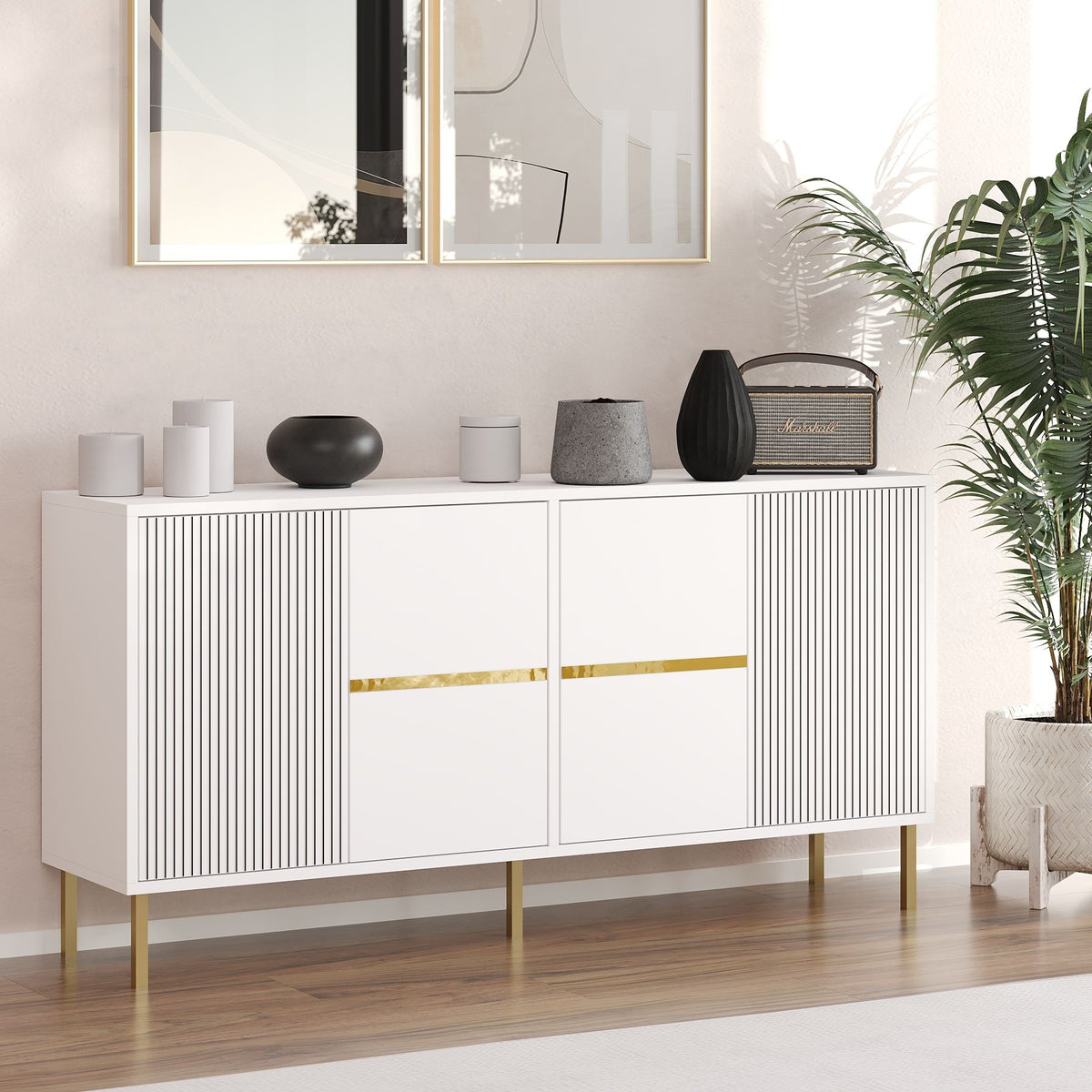 Μπουφές Λευκό 150x36x75cm | 327ODS1338