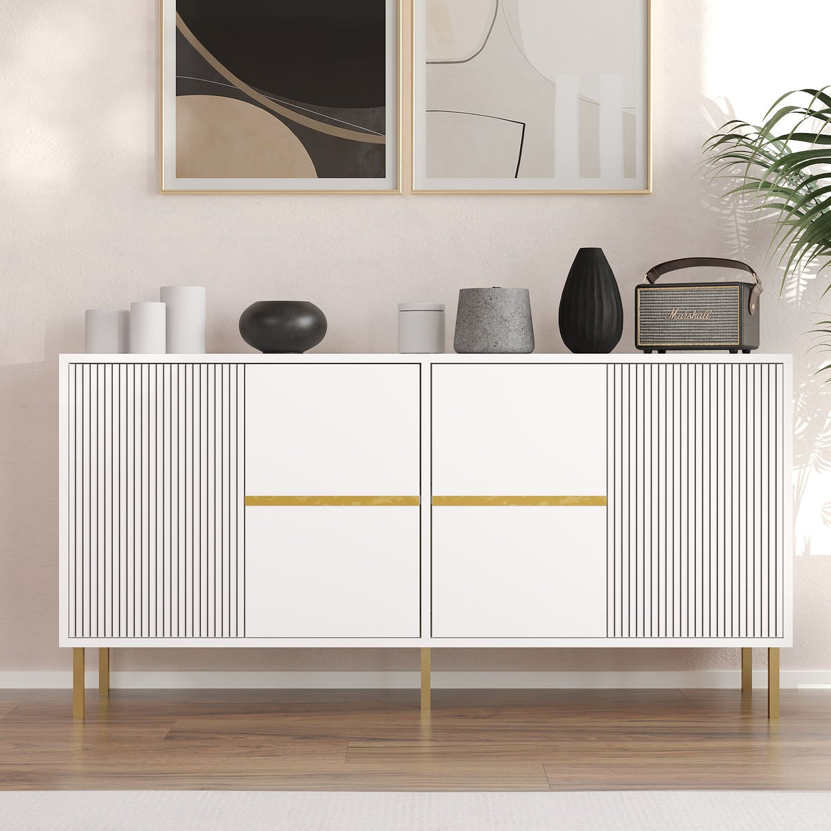 Μπουφές Λευκό 150x36x75cm | 327ODS1338