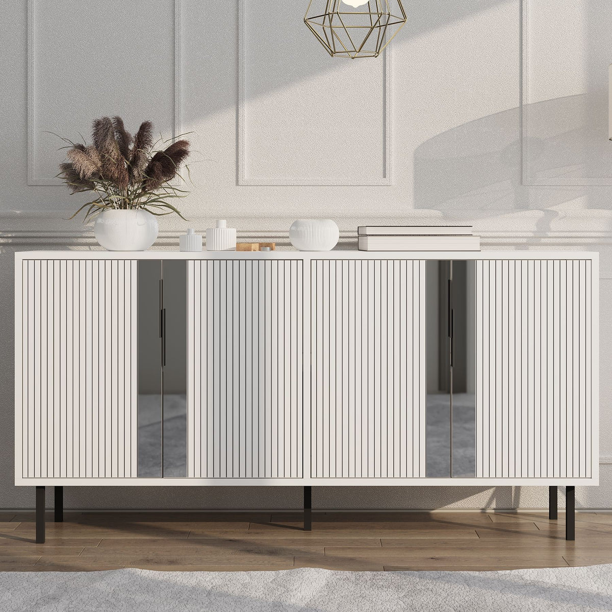 Μπουφές Λευκό 150x36x75cm | 327ODS1339