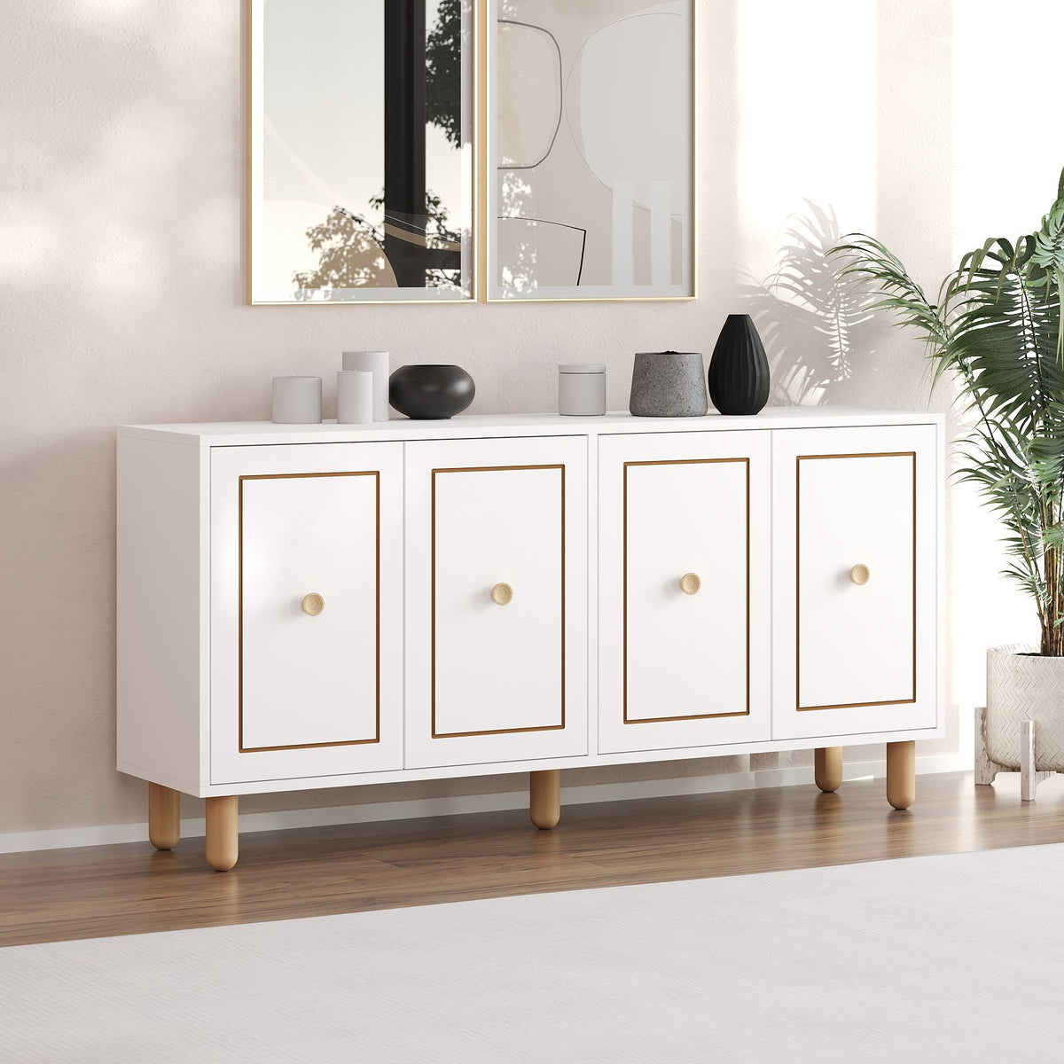 Μπουφές Λευκό 150x36x73cm | 327ODS1342