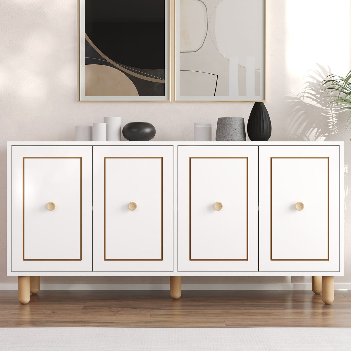 Μπουφές Λευκό 150x36x73cm | 327ODS1342