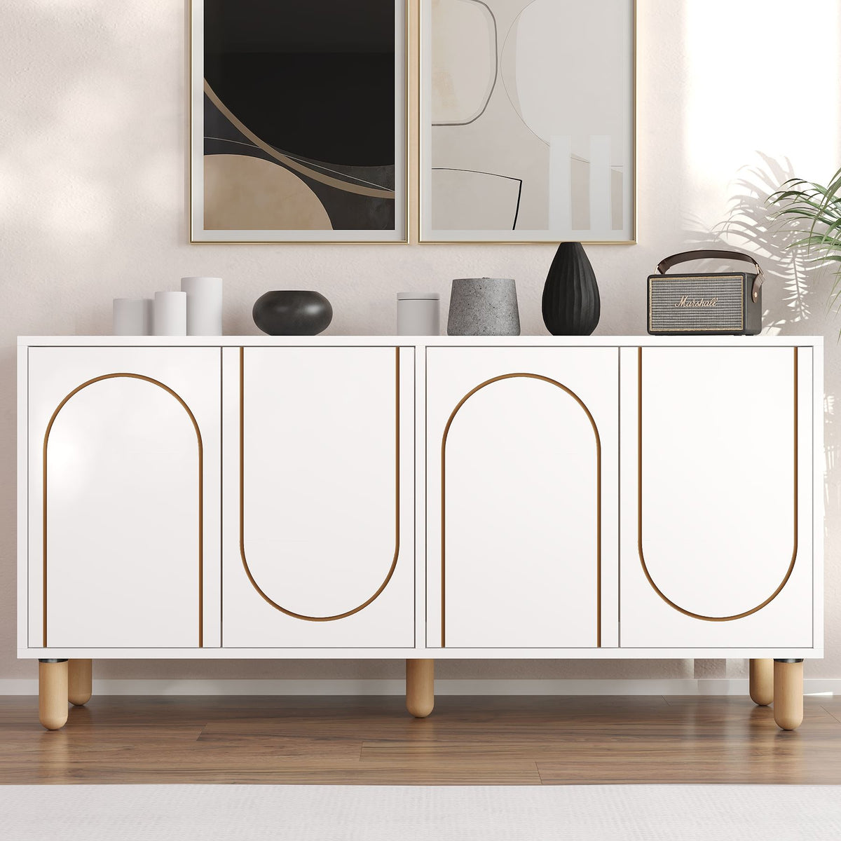 Μπουφές Λευκό 150x36x73cm | 327ODS1343