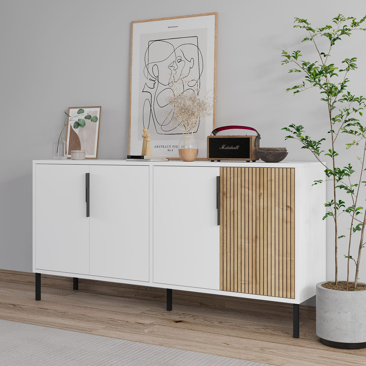 Μπουφές Λευκό
Sapphire Δρυς 150x36x75cm | 327ODS1344