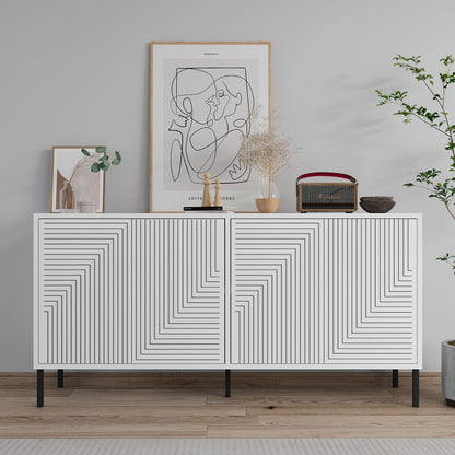 Μπουφές Λευκό 150x36x75cm | 327ODS1345