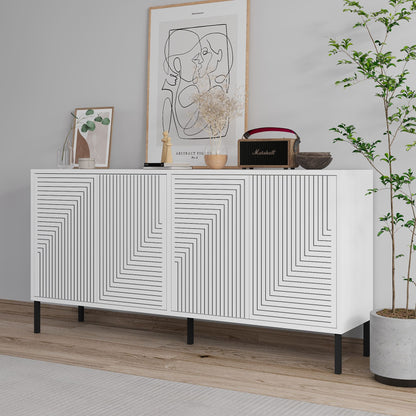 Μπουφές Λευκό 150x36x75cm | 327ODS1345