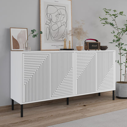 Μπουφές Λευκό 150x36x75cm | 327ODS1345