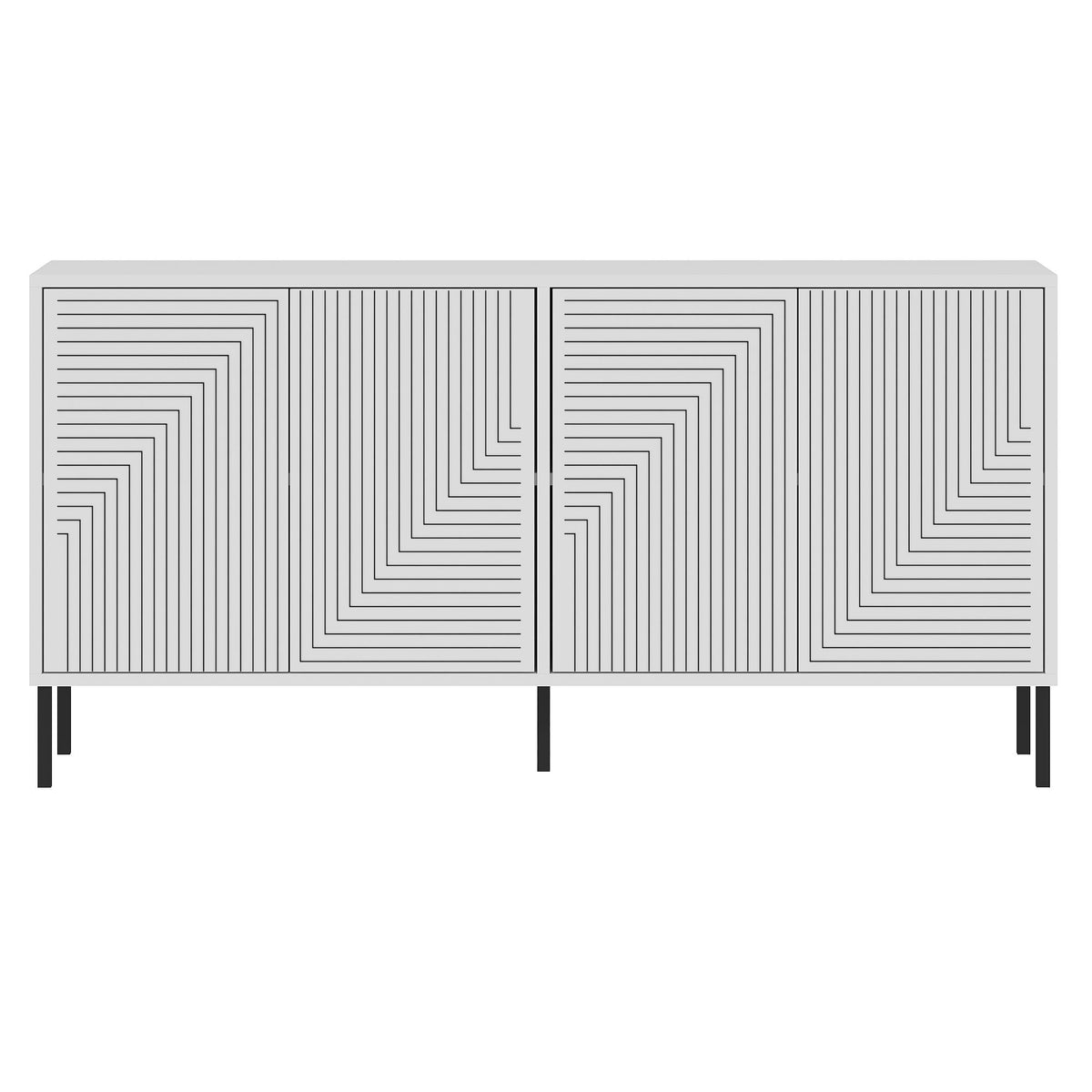 Μπουφές Λευκό 150x36x75cm | 327ODS1345