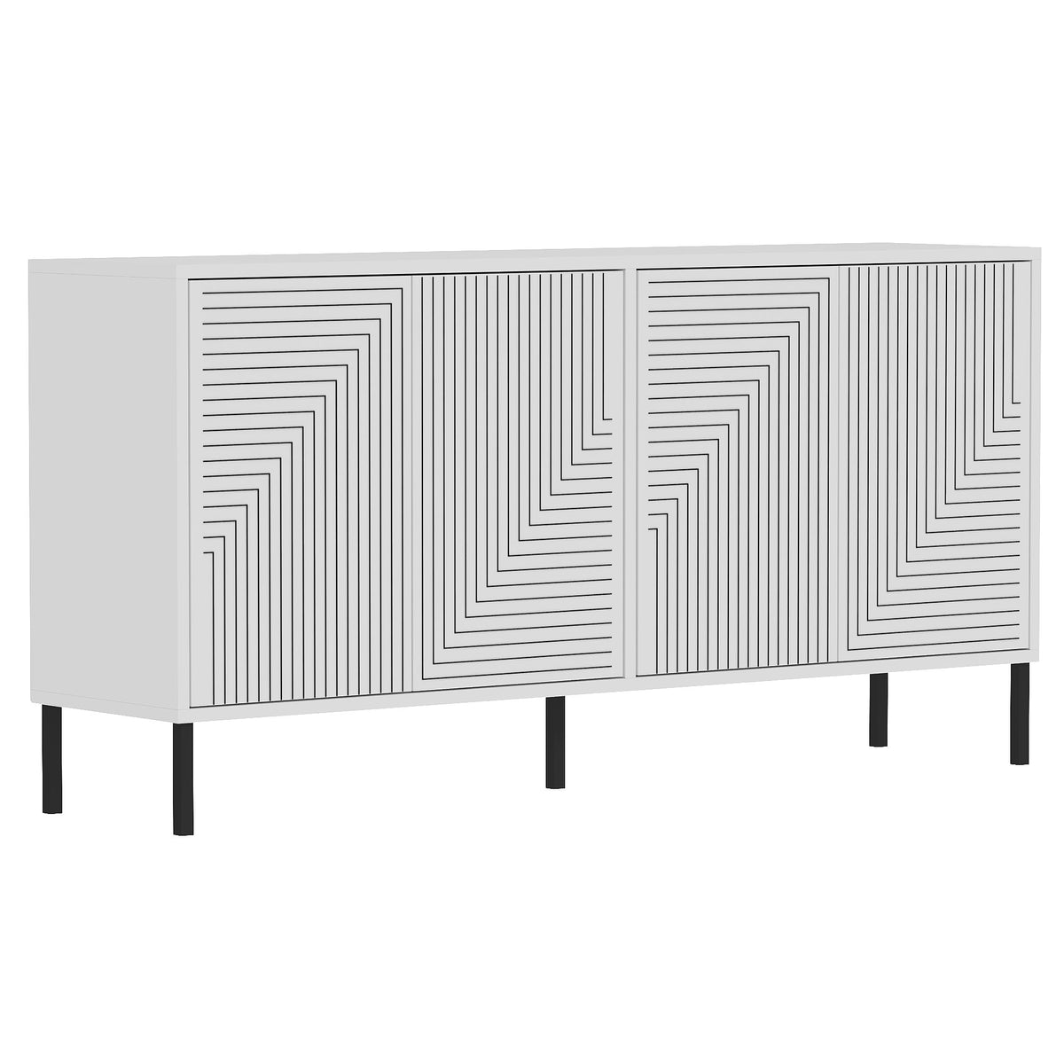 Μπουφές Λευκό 150x36x75cm | 327ODS1345