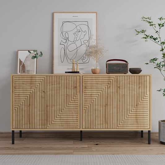 Μπουφές Sapphire Δρυς 150x36x75cm | 327ODS1346