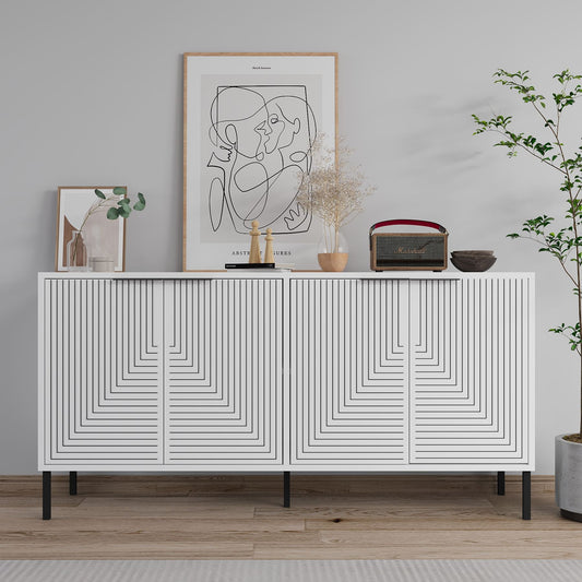 Μπουφές Λευκό 150x36x75cm | 327ODS1348