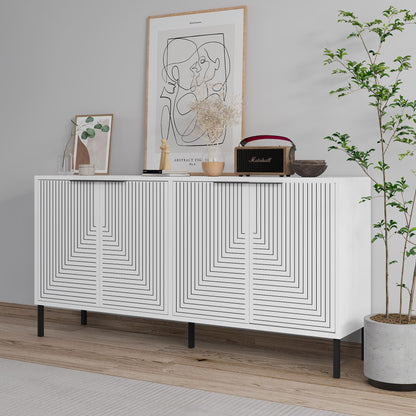 Μπουφές Λευκό 150x36x75cm | 327ODS1348