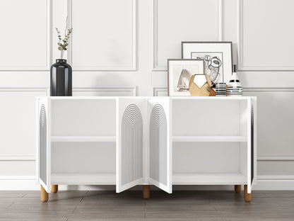 Μπουφές Λευκό 150x36x73cm | 327ODS1351
