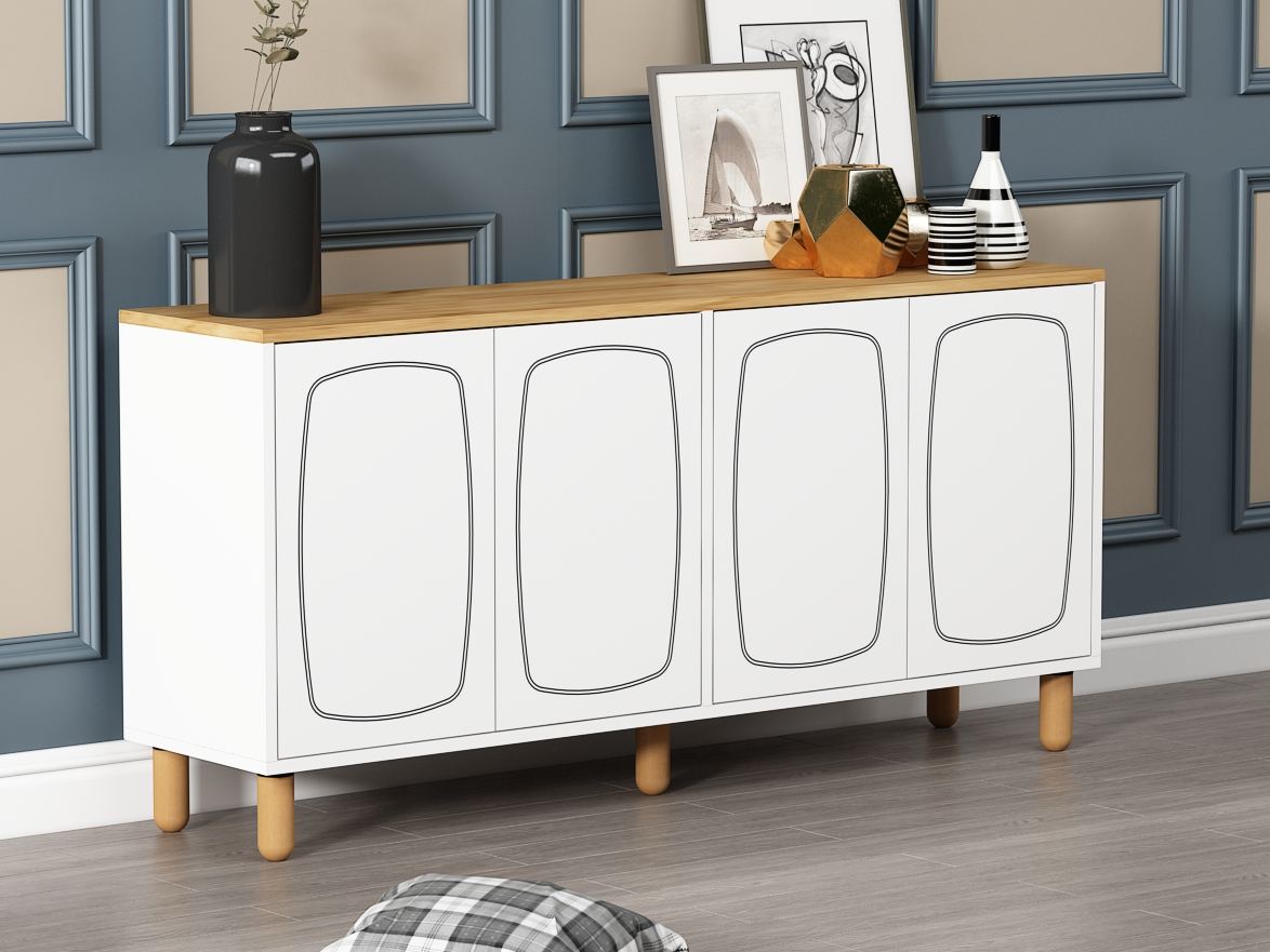 Μπουφές Sapphire Δρυς
Λευκό 150x36x73cm | 327ODS1355