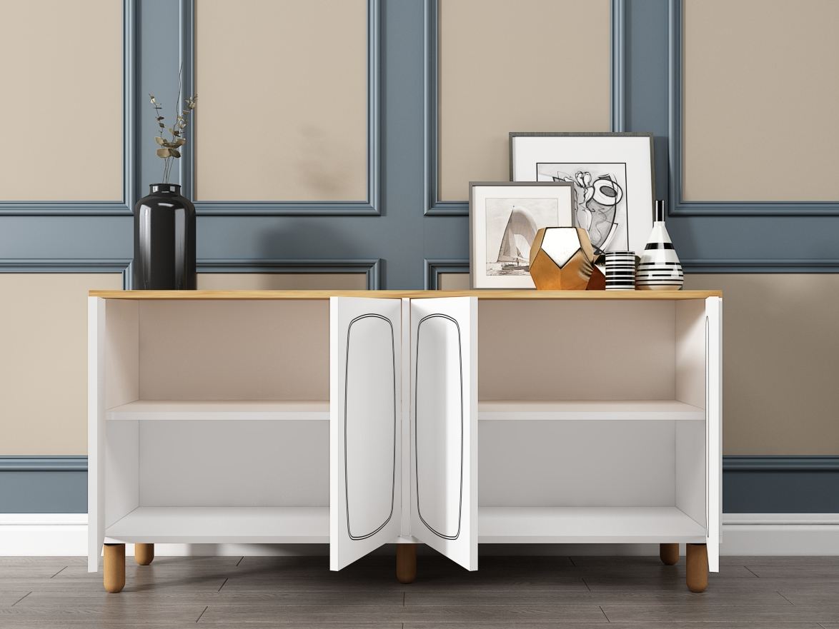Μπουφές Sapphire Δρυς
Λευκό 150x36x73cm | 327ODS1355