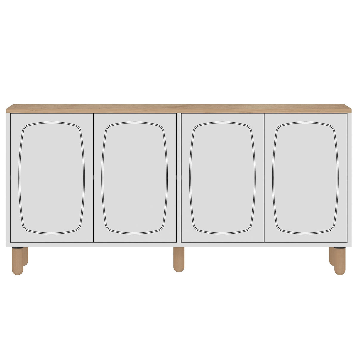 Μπουφές Sapphire Δρυς
Λευκό 150x36x73cm | 327ODS1355