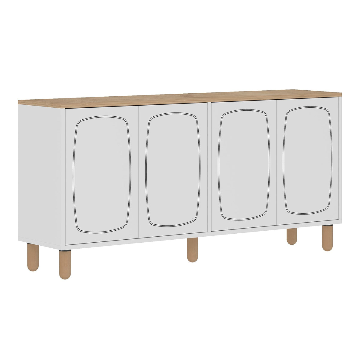 Μπουφές Sapphire Δρυς
Λευκό 150x36x73cm | 327ODS1355