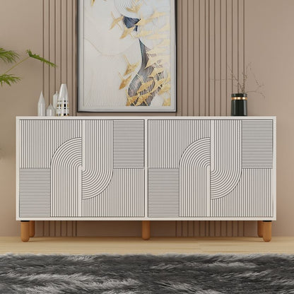 Μπουφές Λευκό 150x36x73cm | 327ODS1356