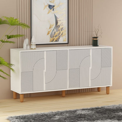 Μπουφές Λευκό 150x36x73cm | 327ODS1356