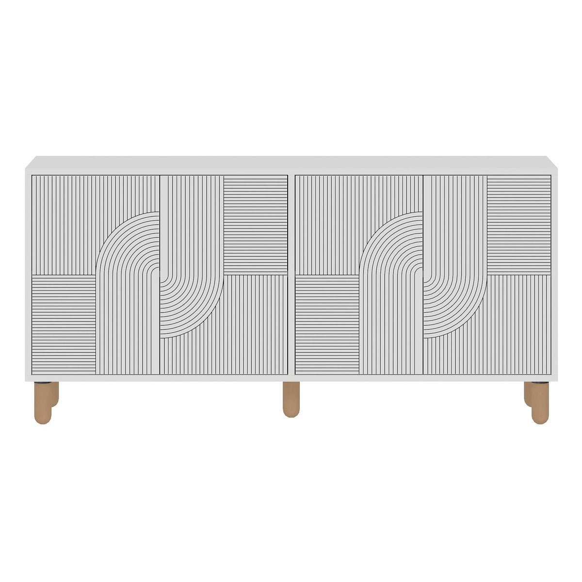 Μπουφές Λευκό 150x36x73cm | 327ODS1356