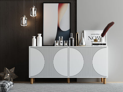 Μπουφές Λευκό 150x36x73cm | 327ODS1358