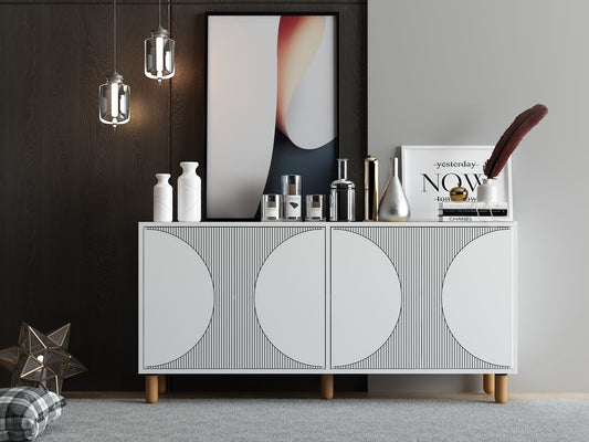 Μπουφές Λευκό 150x36x73cm | 327ODS1358
