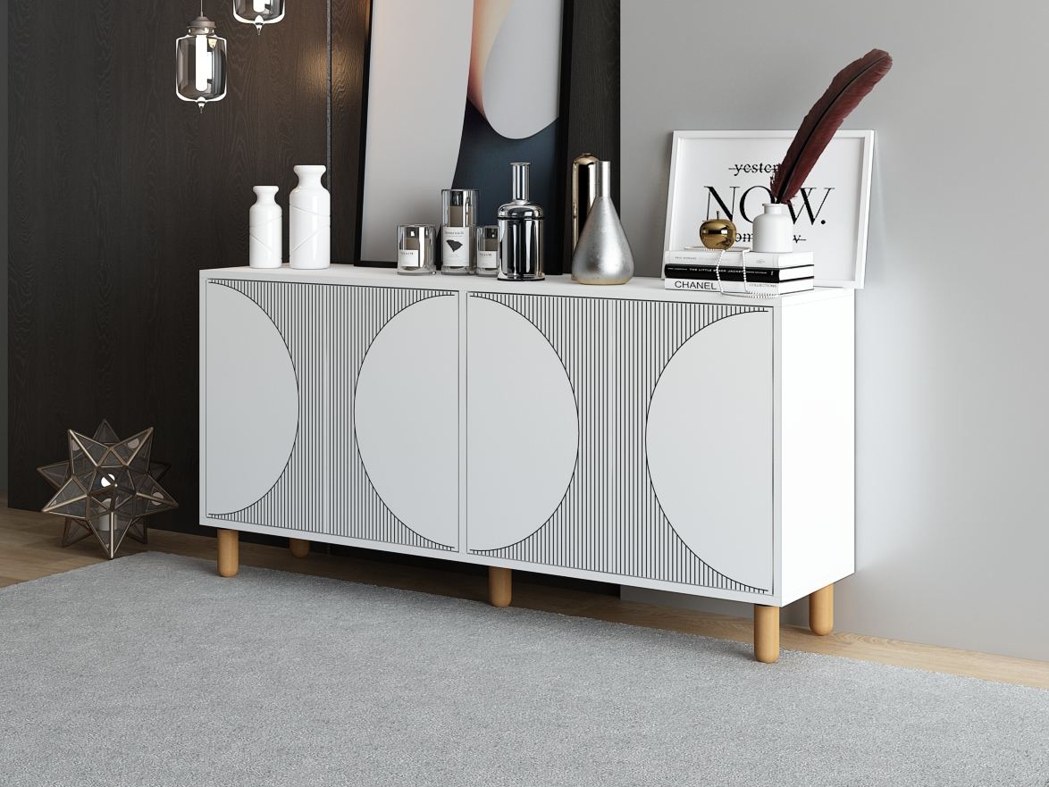 Μπουφές Λευκό 150x36x73cm | 327ODS1358