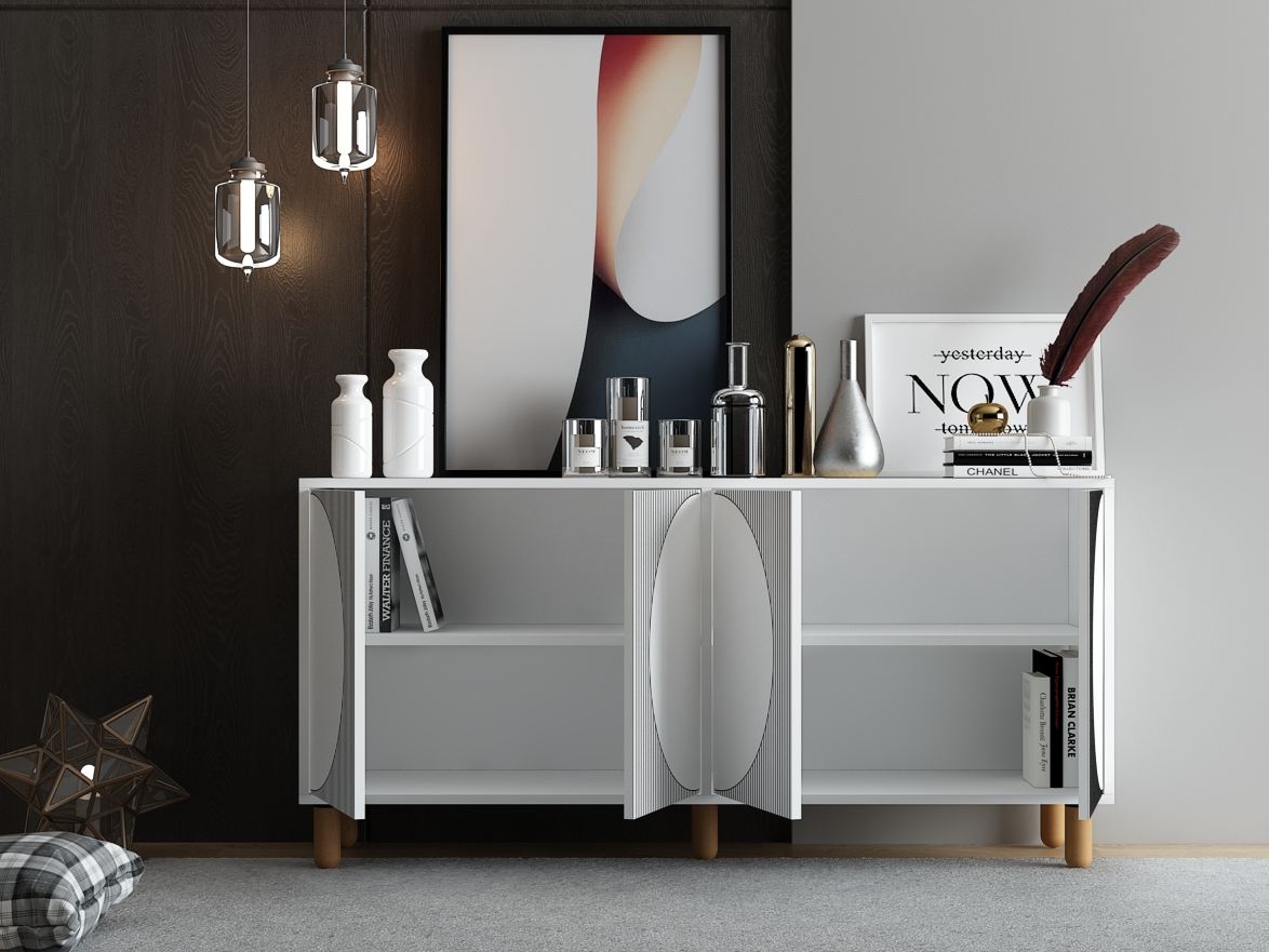 Μπουφές Λευκό 150x36x73cm | 327ODS1358