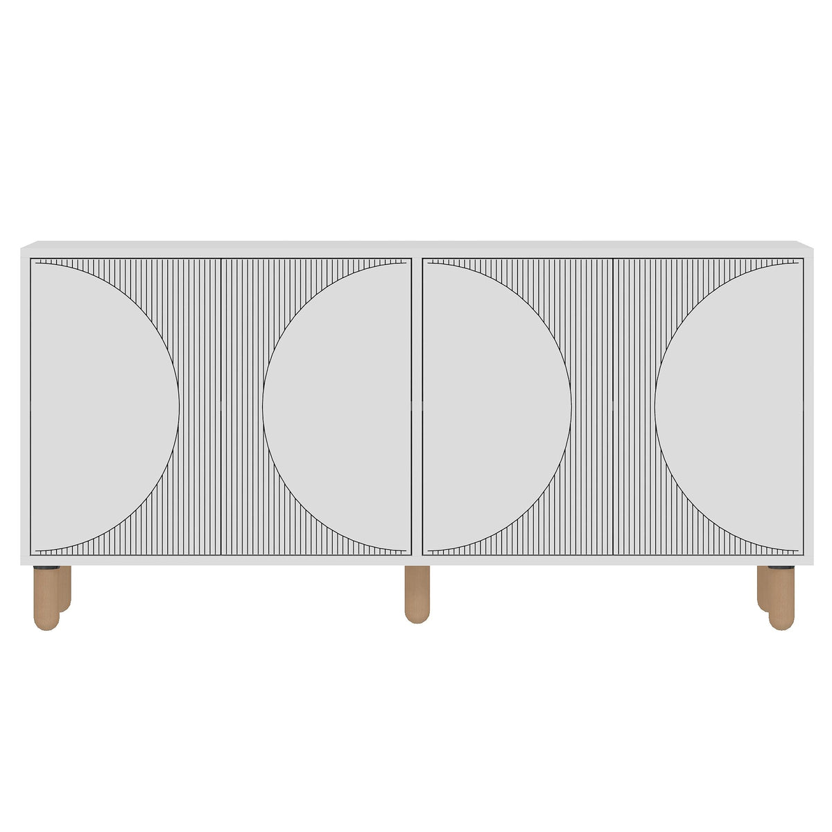 Μπουφές Λευκό 150x36x73cm | 327ODS1358