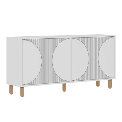 Μπουφές Λευκό 150x36x73cm | 327ODS1358