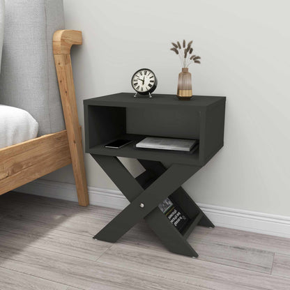 Κομοδίνο 43x33x56 Ανθρακί 340DWL1114